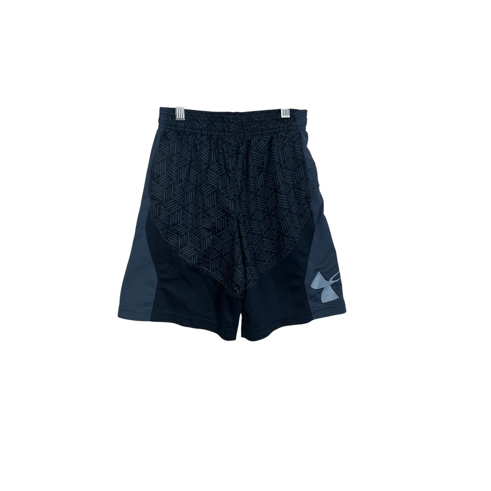 Under Armour Basketball Shorts Youth Medium‎ Black Gray Geometric